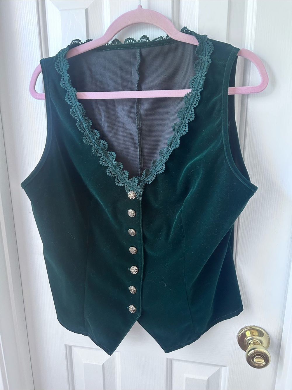 Gorgeous Velvet VEST with functional buttons